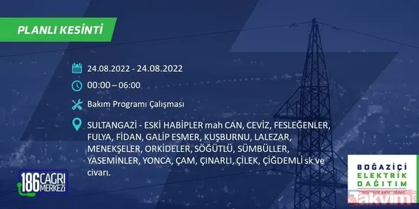 1.5 - 8 saat sürebilir! İstanbul'u etkileyecek elektrik kesintisi: Bağcılar, Eyüpsultan, Fatih... Mahalle mahalle sokak sokak tüm detaylar - 48