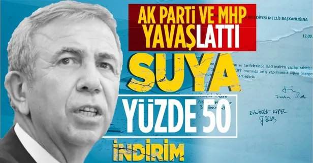SON DAKİKA: Ankara’da CHP’li Mansur Yavaş’ın fahiş su zamlarına AK Parti ve MHP ’dur’ dedi! Yüzde 50 indirim