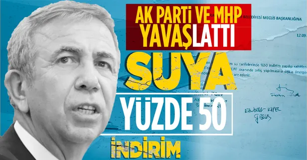 SON DAKİKA: Ankara'da CHP'li Mansur Yavaş'ın fahiş su zamlarına AK Parti ve MHP 'dur' dedi! Yüzde 50 indirim