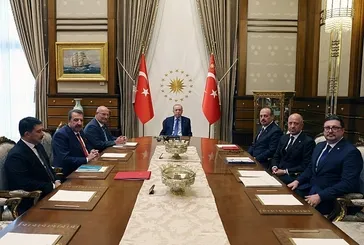 Başkent heyeti Külliye'de: Başkan Erdoğan Vali Canbolat'ı kabul etti