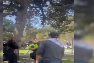 Filistin için eylem yapan öğrencilere ABD'de polis şiddeti!
