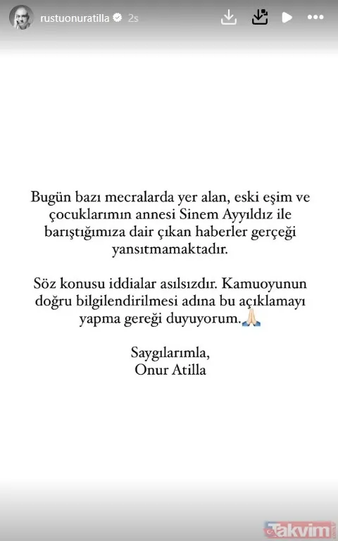 10 yıllık evlilik tek celsede bitmişti! Onur Atilla ile eski eşi Sinem Ayyıldız barıştı mı? İlk açıklama geldi - 7