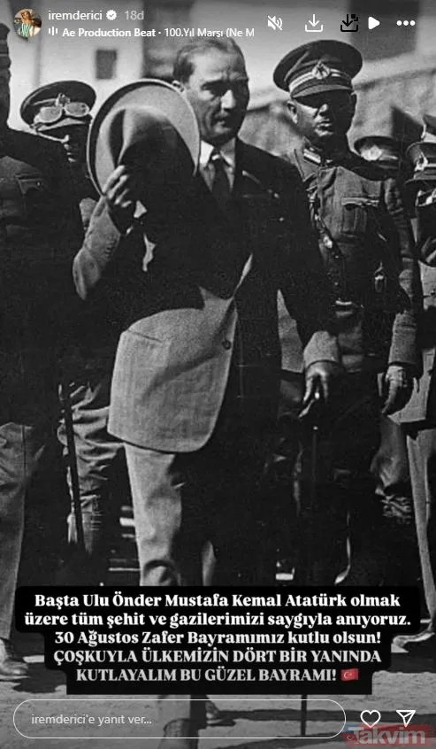 Ünlü isimlerden 30 Ağustos Zafer Bayramı paylaşımları! Demet Akalın, Müge Anlı, İbrahim Tatlıses, Alişan, Sinan Akçıl... - 19