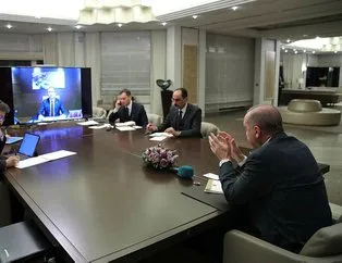 Erdoğan, bakanlarla telekonferans üzerinden görüştü