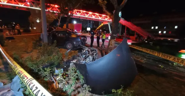 Konya'da feci kaza! 16 yaşındaki genç makas atarken ağaca çarptı: 3 yaralı