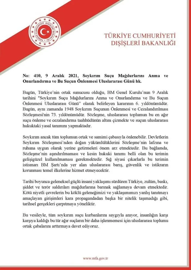 1639077396694.jpeg Dışişleri Bakanlığı'ndan Soykırım Suçu Mağdurlarını Anma ve Onurlandırma günü ile ilgili açıklamada bulundu-1