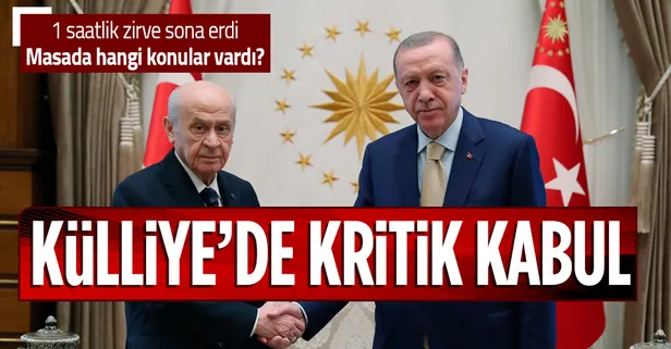 SON DAKİKA: Başkan Erdoğan ile Bahçeli arasındaki görüşme sona erdi