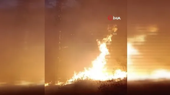 Buca yangını kamerada