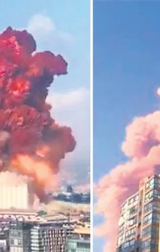 The Economist ve The Simpsons'da yer alan Beyrut'taki patlamaya benzer görüntüler kafa karıştırdı