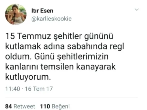 Şehitlere hakaret eden Itır Esen'e 1 kuruşluk dava-2