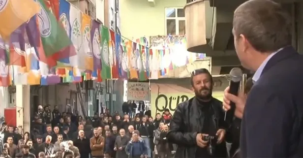 Namaz vakti miting yapan HDP'li Tuncer Bakırhan'dan rezillik: Cumanın kazasını kılarız