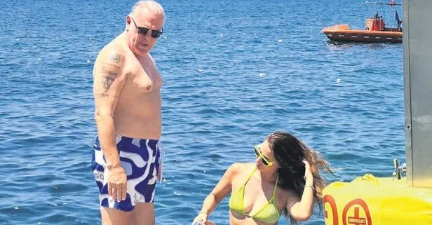 Aşk bodrum’da yaşanıyor! Burak Sergen ve Gizem Sağban'dan Jet-Ski şov!