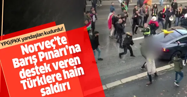 Norveç’te PKK/PYD/YPG yandaşları Barış Pınarı Harekatı'na destek veren Türklere saldırdı