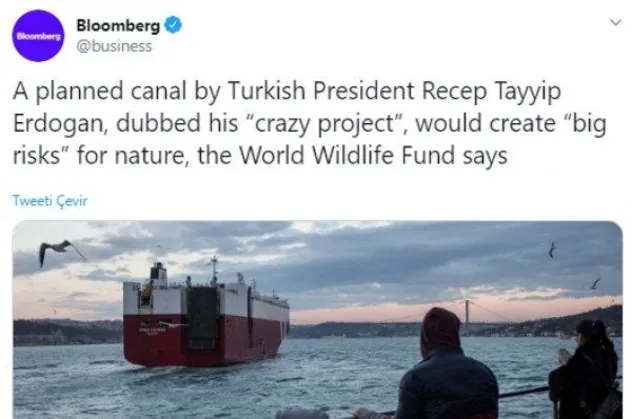 CHP'den sonra Amerikan medyası da Kanal İstanbul yapılmasın diyor!