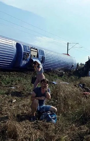 Tekirdağ Çorlu'da tren vagonu devrildi! 24 ölü 124 yaralı