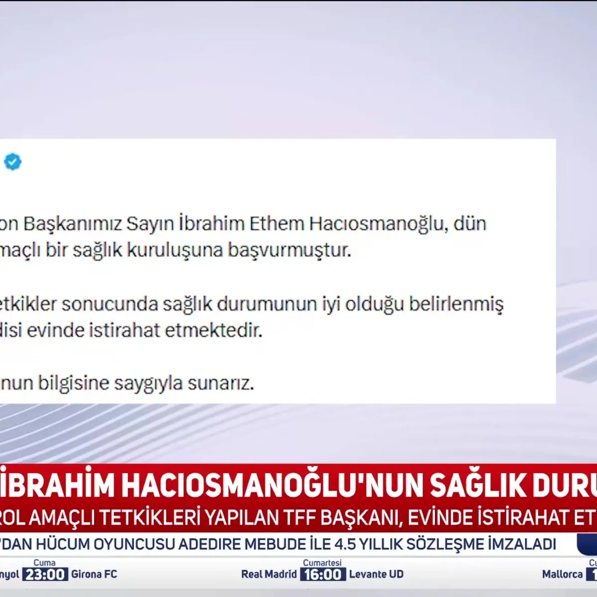 TFF’den resmi Hacıosmanoğlu açıklaması!