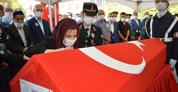 Şehit Yüzbaşı Mahmut Top memleketi Samsun'da son yolculuğuna uğurlandı