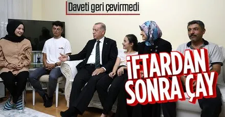 Başkan Erdoğan vatandaşın evine misafir oldu
