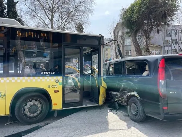Bakımsız İETT otobüsleri tehlike saçmaya devam ediyor! Beyoğlu’nda freni patlayan İETT otobüsü 4 araca çarptı-3