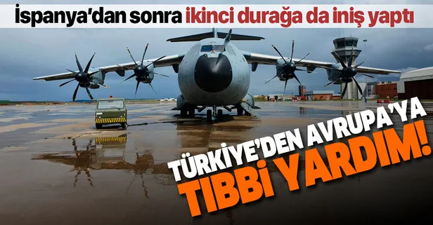 Son dakika: MSB duyurdu: Yardım taşıyan uçak İtalya indi