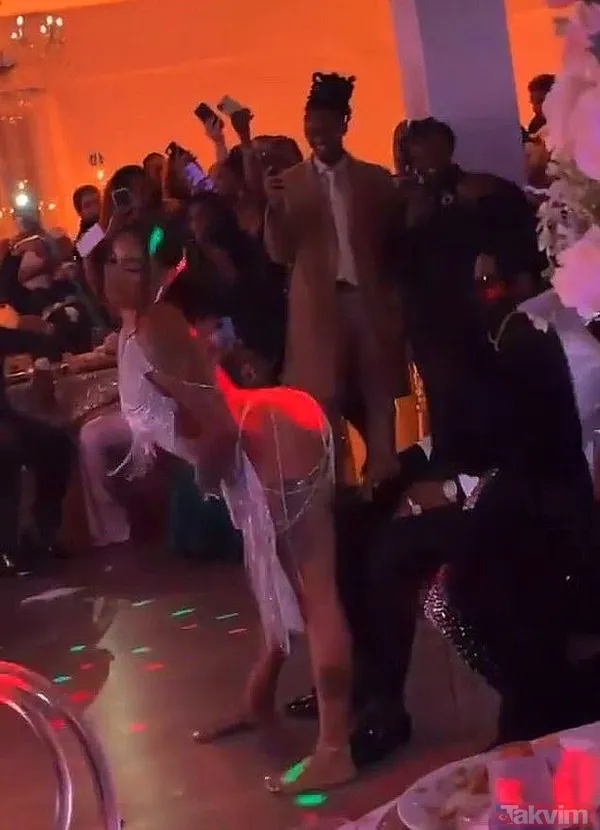 Tanga gelinlikle twerk yaptı! Düğünde damadın karşısında tangayla kucak dansı etti! Dünya onu konuşuyor - 12