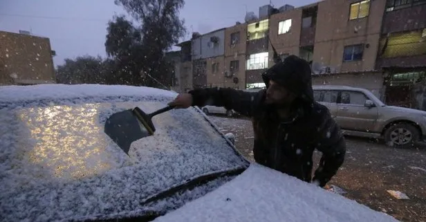 Bağdat’ta 12 yıl sonra kar yağdı