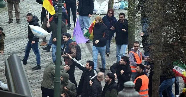 Terör örgütü PKK yandaşları Belçika'da şiddet olaylarına devam etti! Camiye saldırarak camlarını kırdılar
