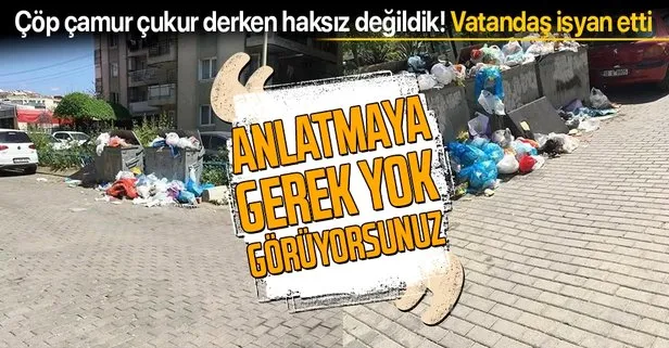 CHP’li Karabağlar Belediyesi sokakları çöp dağlarına çevirdi! Vatandaş isyan etti!