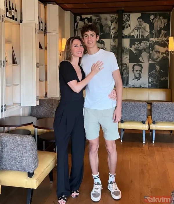 Demet Şener'in oğlu Ömer annesinin boyunu geçti! Adeta babası İbrahim Kutluay'ın izinden geliyor! İşte anne-oğul pozu - 7
