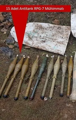 PKK operasyonunda dikkat çeken silah