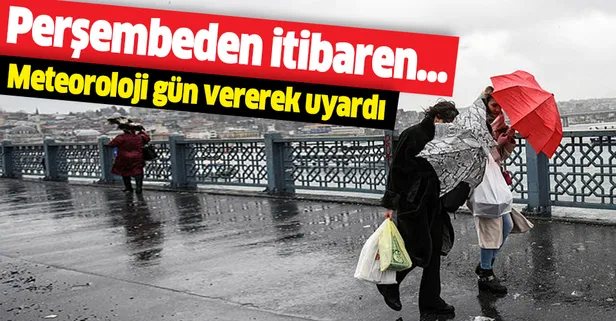 HAVA DURUMU | Meteoroloji son dakika gün vererek uyardı! Perşembeden itibaren...