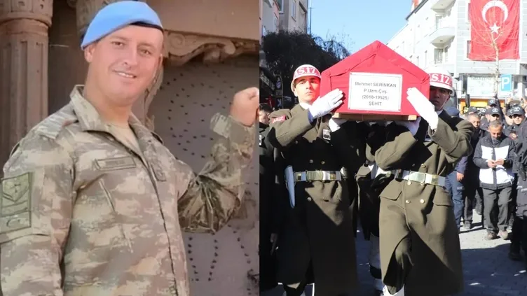 Şehit Mehmet Serinkan Denizli'de son yolculuğuna uğurlandı