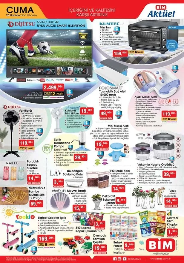 BİM'de bu hafta yemek takımı, tekstil ve elektronik ürünler ön planda... 23-26 Haziran BİM Salı ve Cuma aktüel kataloğu ürünleri nelerdir?-6