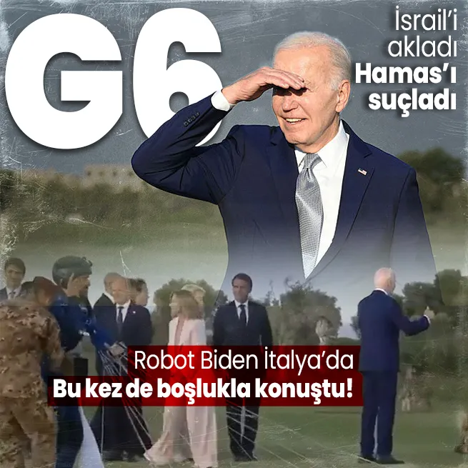 ABD Başkanı Bidendan G7 Liderler Zirvesinde tuhaf hareketler! Katil İsraili akladı: Hamasa baskı yapmaya devam edeceğiz