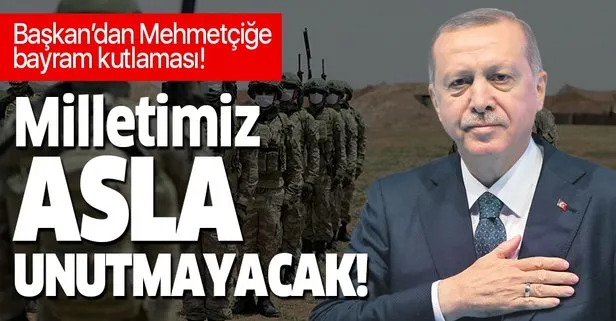 Başkan Erdoğan’dan Mehmetçiğe bayram kutlaması!