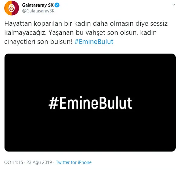 Emine Bulut olayına Süper Lig takımları sessiz kalmadı 'Alışmayacağız, susmayacağız'-3