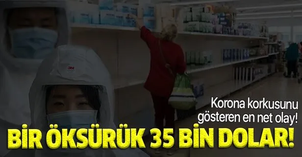 ABD'de koronavirüs korkusu! Bir öksürük 35 bin dolar!