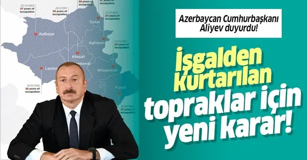 Azerbaycan, işgalinden kurtarılan bölgelerde geçici özel idareler kurulacak!