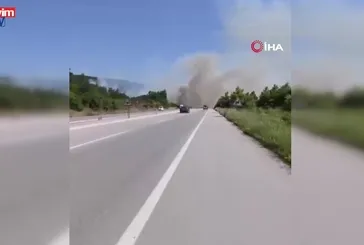 Lapseki'de yangın!