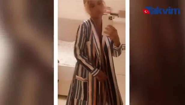 Gülben Ergen ip askılı sabahlık takımıyla video çekti! Gören "Genç kızlara taş çıkartır" dedi