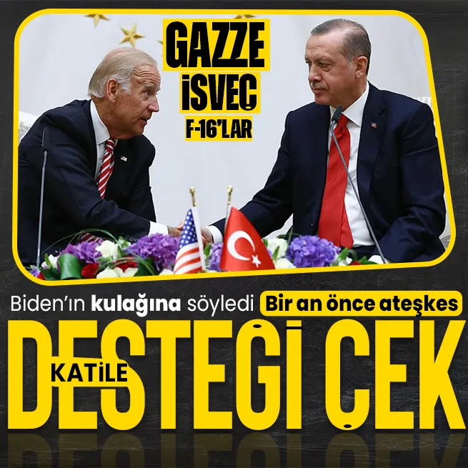 Başkan Erdoğan ABD Başkanı Joe Biden ile görüştü: Gazze için bir an önce ateşkes!
