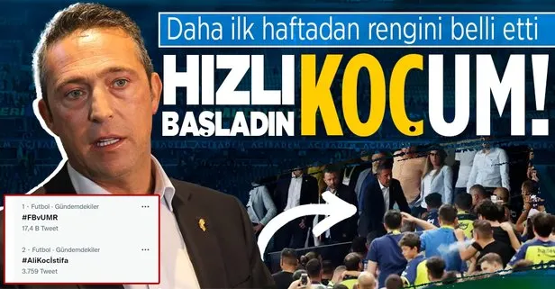 Ali Koç ilk haftadan stadyumda Fenerbahçeli taraftarlarla tartıştı! Sosyal medyada Ali Koç istifa etiketi gündem