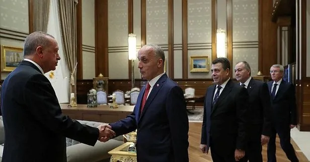 Başkan Erdoğan, Türk-İş heyetini kabul etti