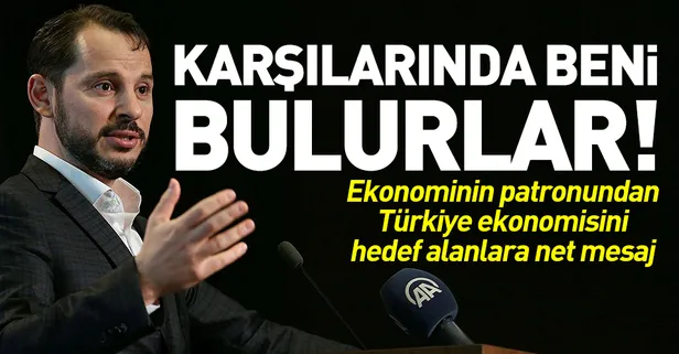 Bakan Albayraktan Türkiye ekonomisine zarar vermeye çalışanlara net mesaj