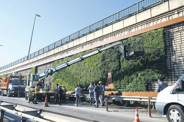 İstanbul'da AK Parti döneminde dikey bahçelerle yaşayan duvarlar CHP'li İBB döneminde reklam panosu oldu
