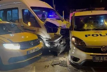 Bursa’da korkunç kaza: 3’ü polis 6 yaralı