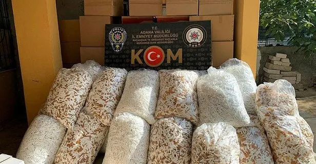 SON DAKİKA: Adana’da 3 milyon 60 bin adet kaçak makaron ele geçirildi