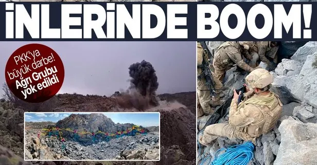 Terör örgütü PKK’ya büyük darbe: Ağrı Grubu saklandıkları inlerinde yok edildi