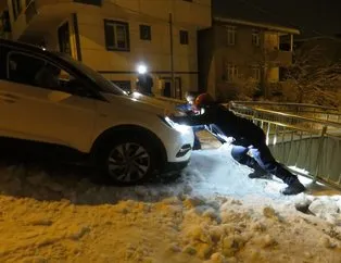 İstanbul’da buz tutan yolda faciadan son anda dönüldü