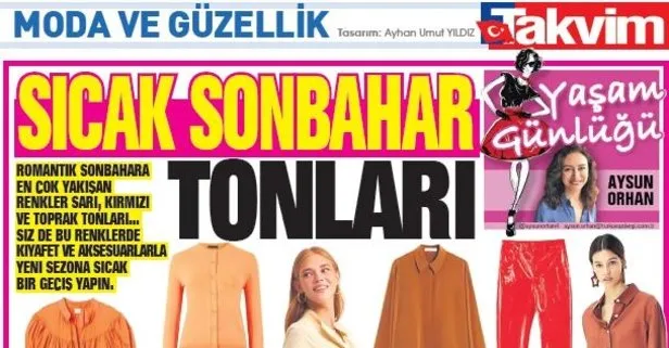 Sıcak sonbahar tonları! Yaşam Günlüğü